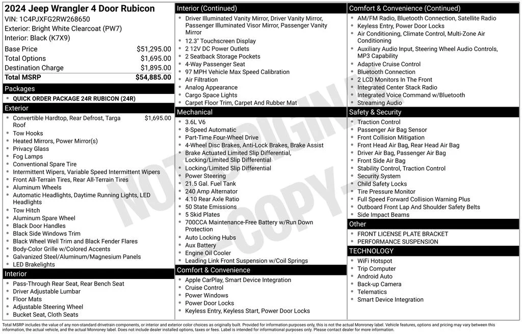 Used 2024 White Jeep Rubicon image 6