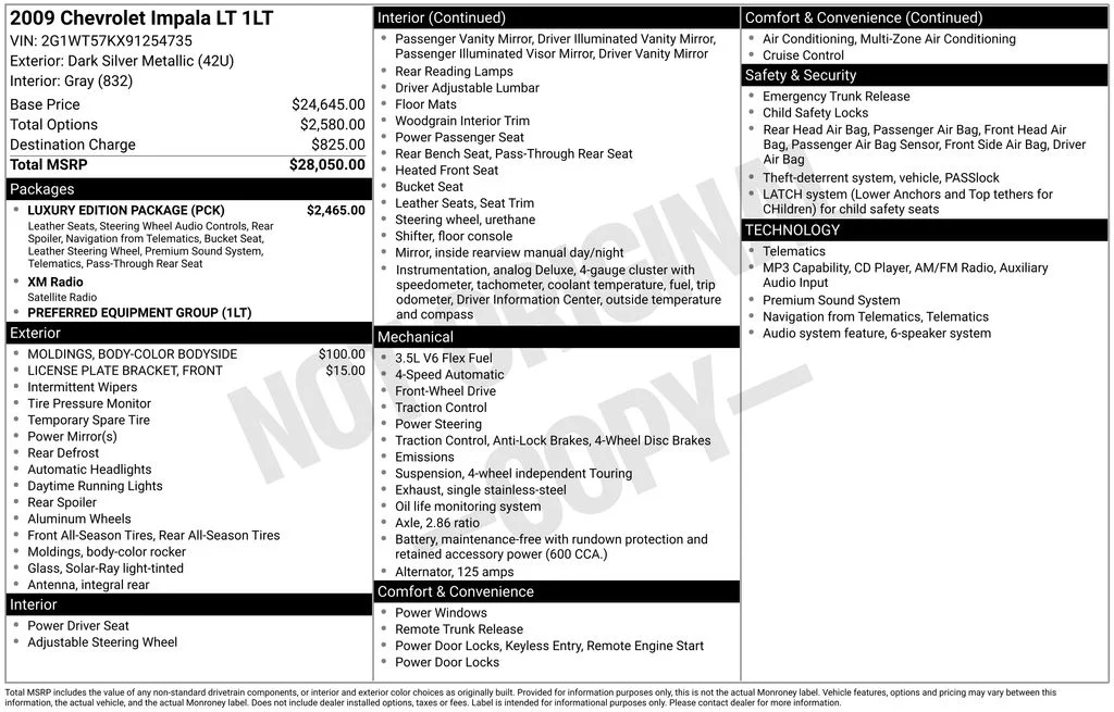 Used 2009 Dark Silver Metallic Chevrolet LT image 7