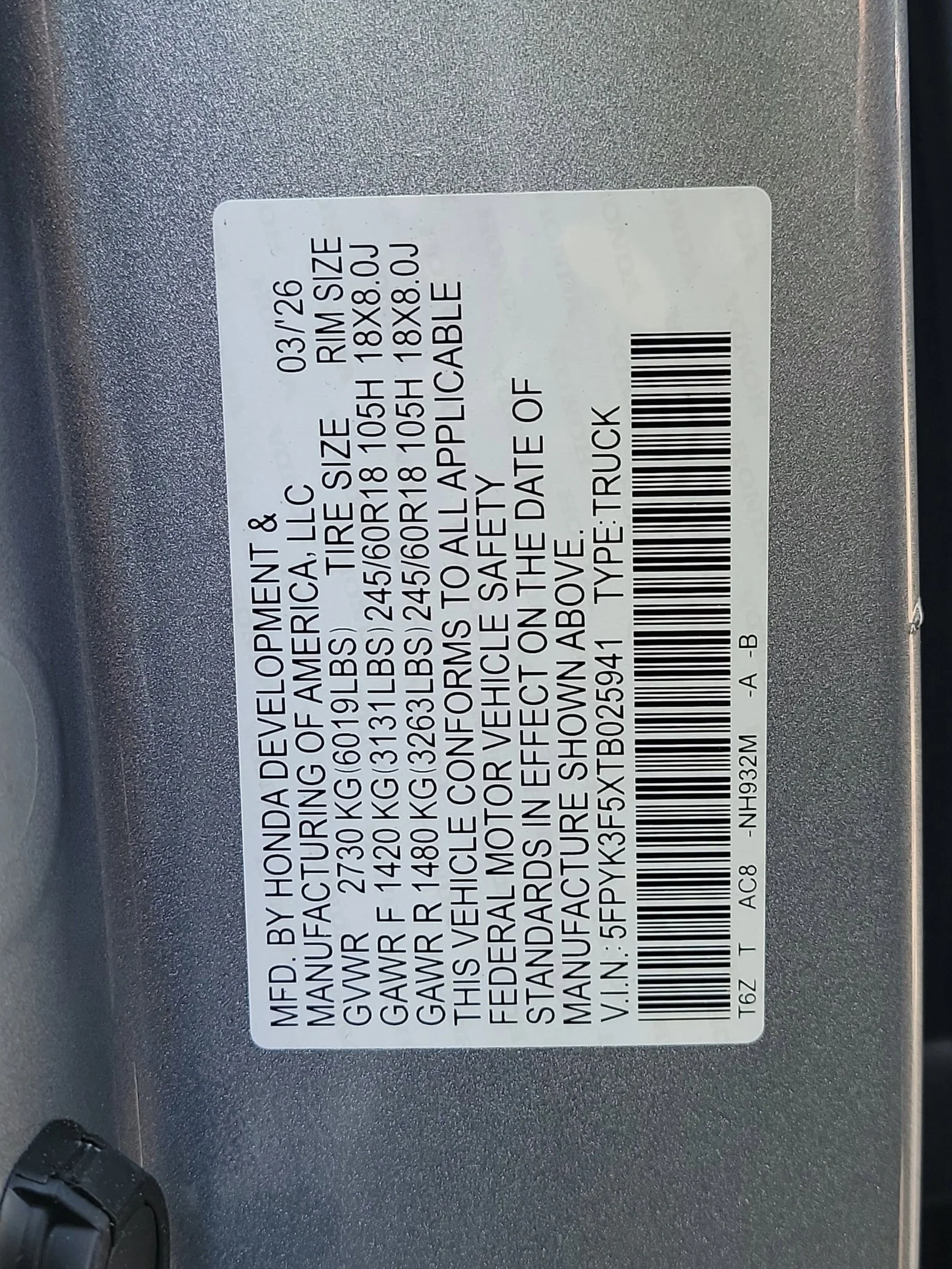 New 2026 Solar Silver Metallic Honda RTL image 33