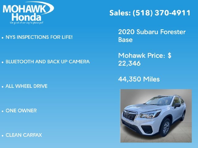 Used 2020 Crystal White Pearl Subaru Base image 7