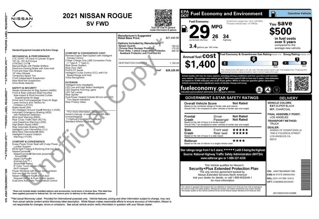 Used 2021 Black Nissan SV image 25