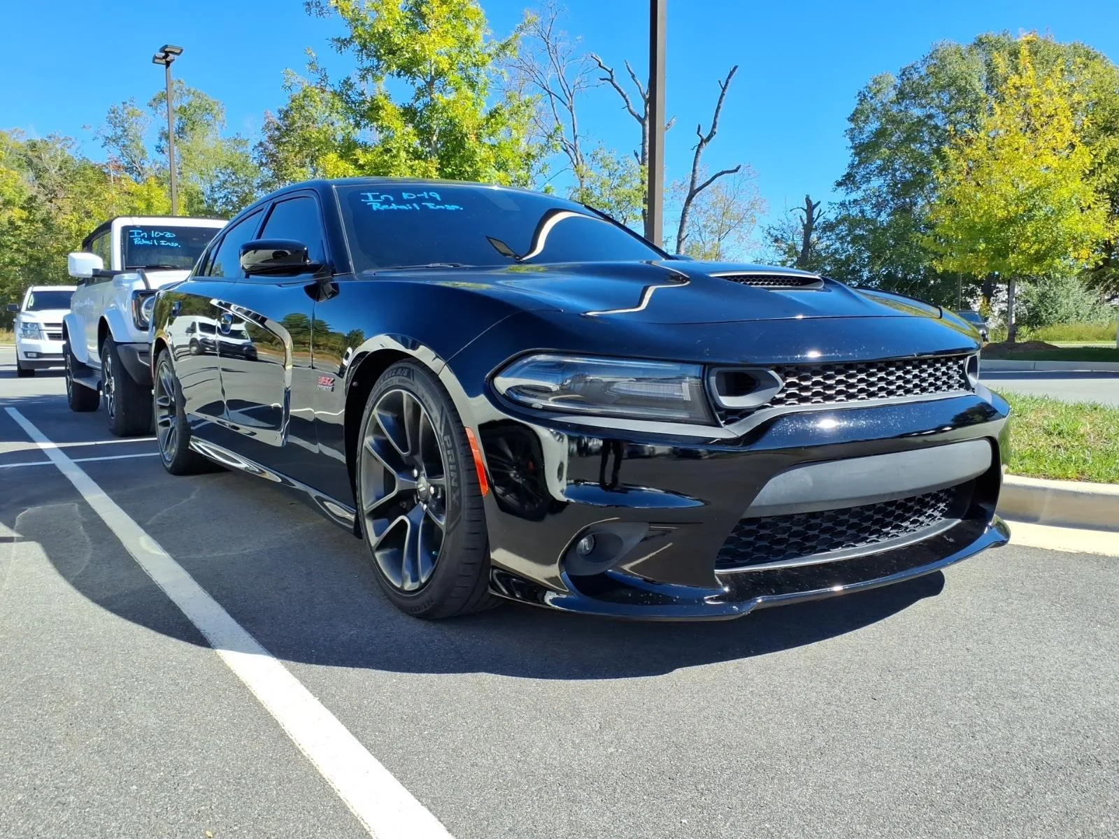 Used 2020 Pitch Black Clearcoat Dodge Scat Pack image 6