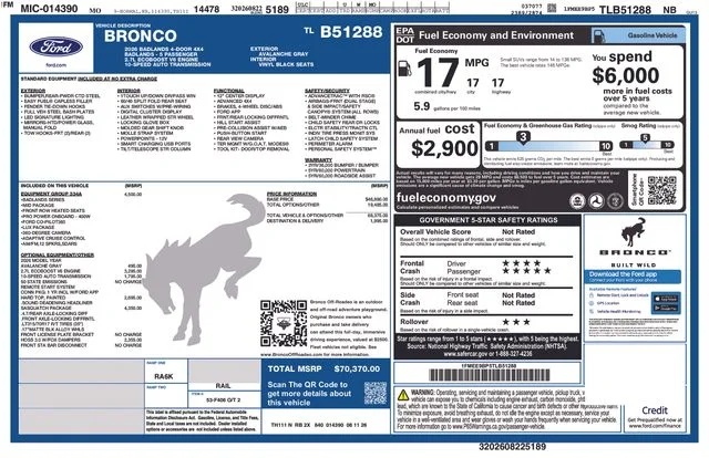 New 2026 Avalanche Gray Ford Badlands® image 31