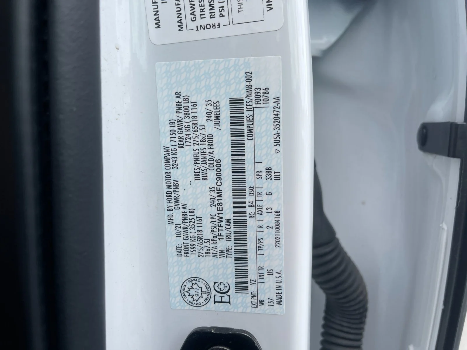 Used 2021 White Ford XLT image 31