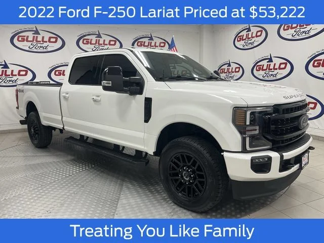 Certified Used 2022 White Metallic Ford Lariat image 1