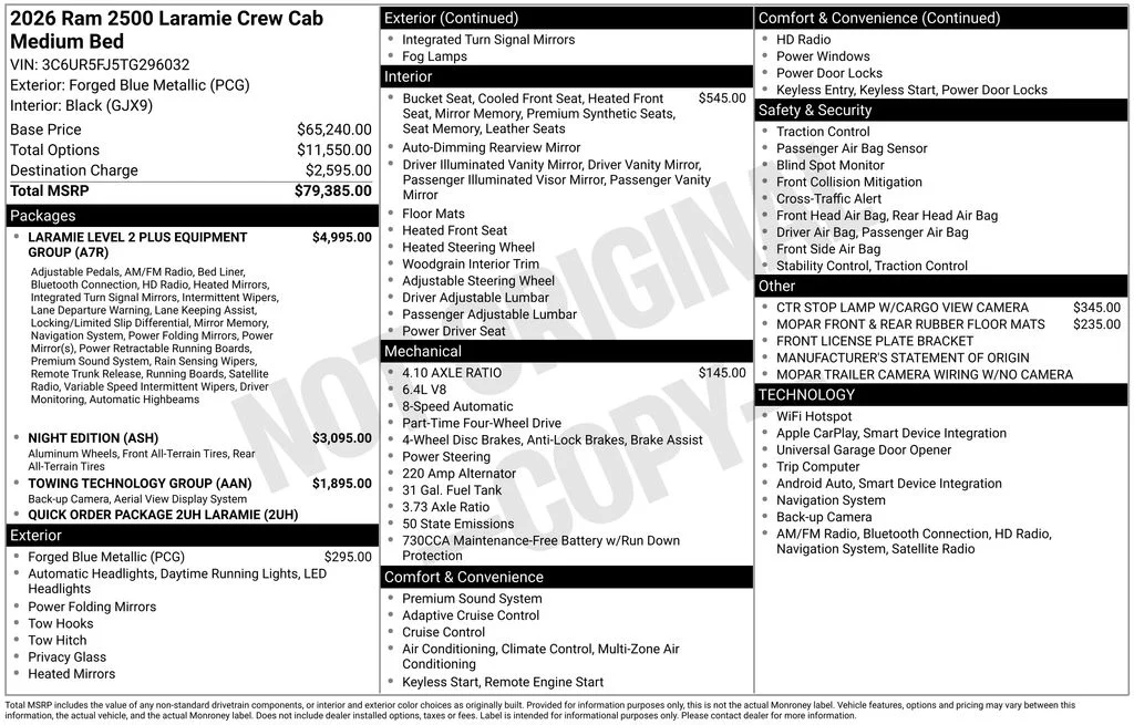 New 2026 Forged Blue Metallic Exterior Paint Ram Laramie image 7