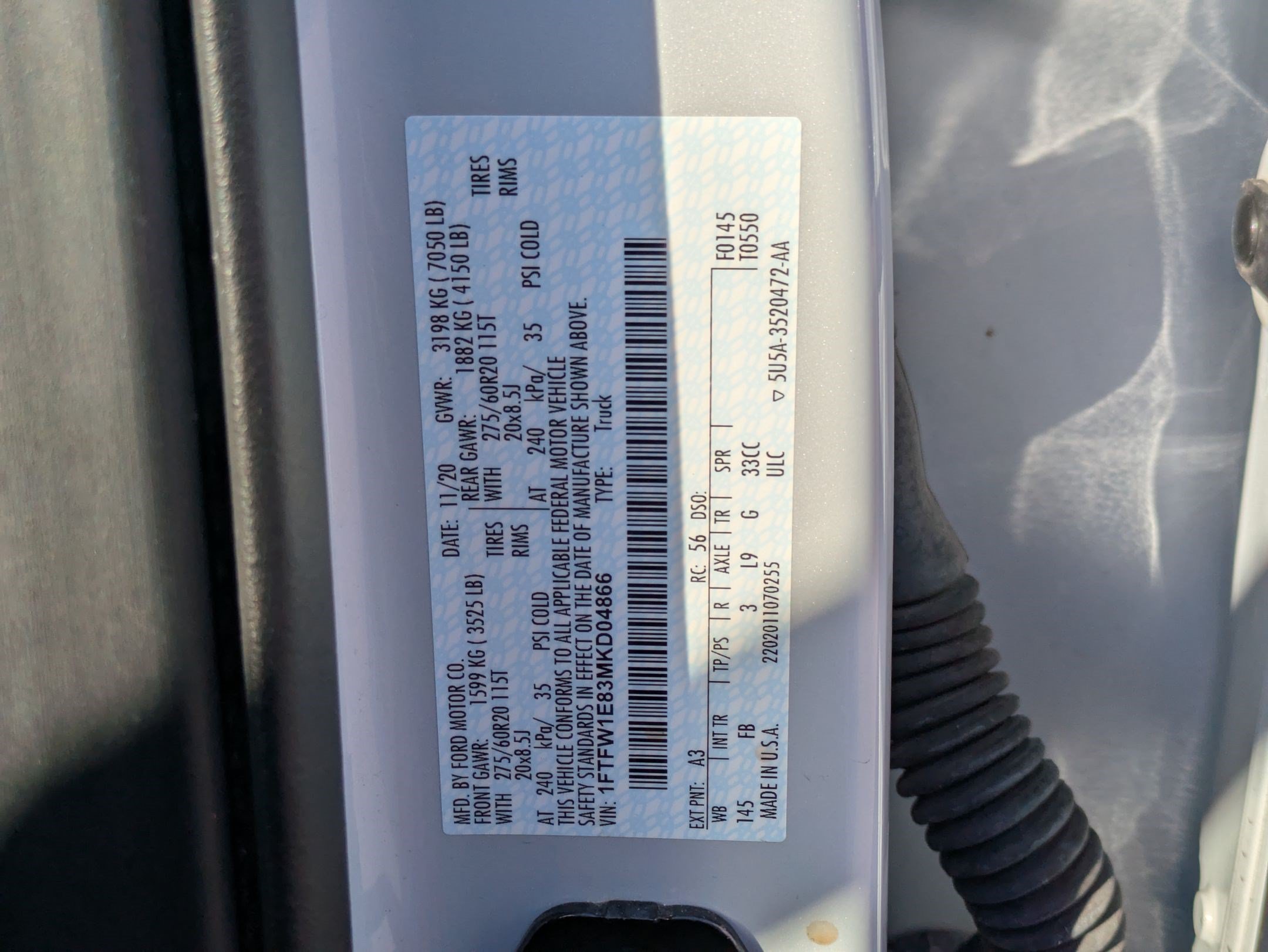 Used 2021 White Metallic Ford XLT image 34