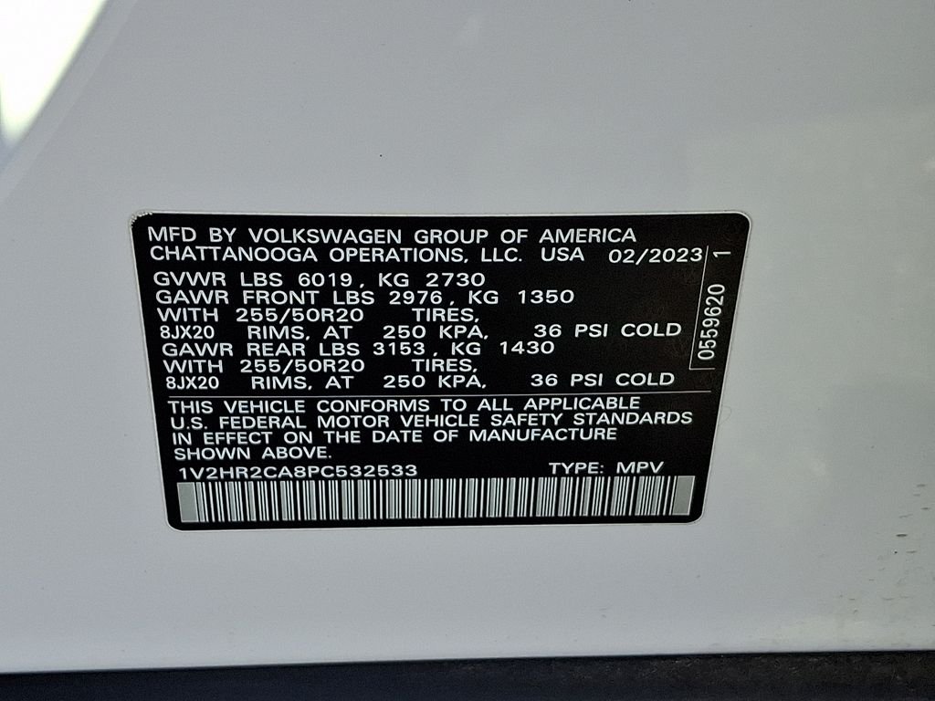 Certified Used 2023 White Volkswagen 3.6L V6 SE w/Technology image 28
