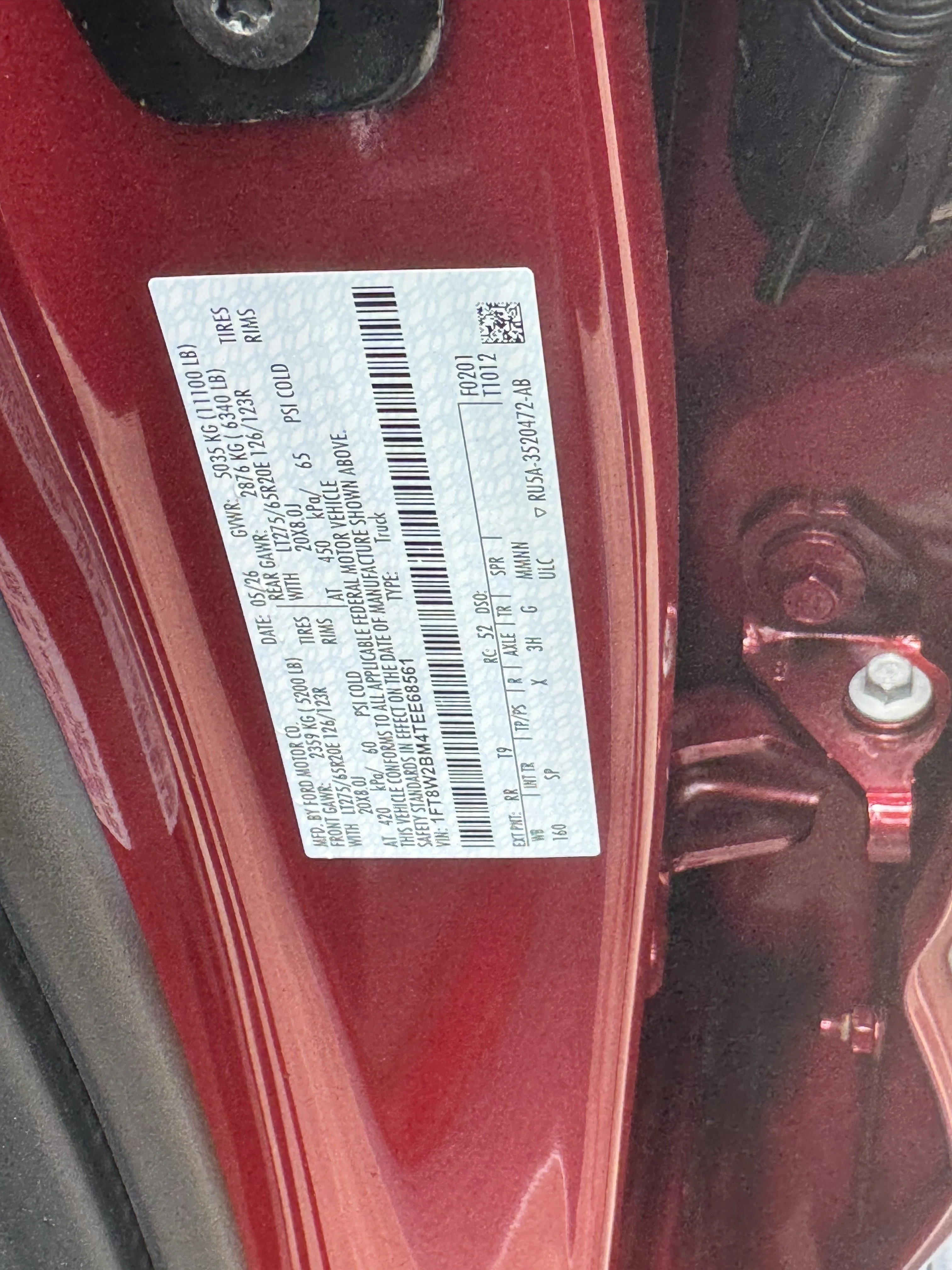 New 2026 Ruby Red Metallic Tinted Clearcoat Ford King Ranch image 20