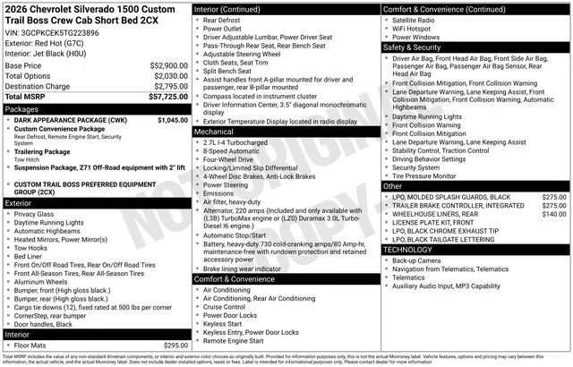 2026 Chevrolet Silverado 1500 Custom Trail Boss - Photo 5