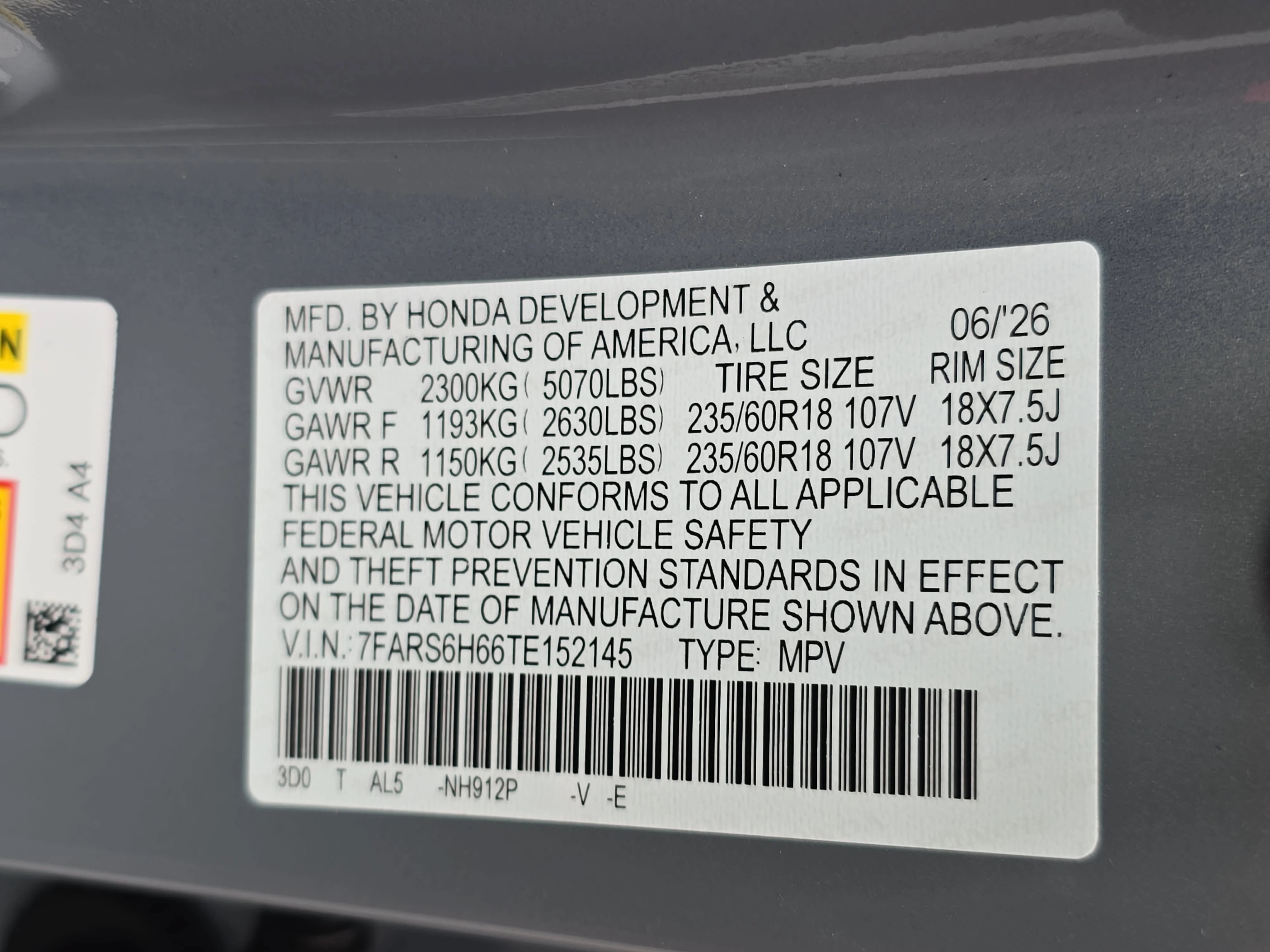 New 2026 Urban Gray Pearl Honda TrailSport image 36