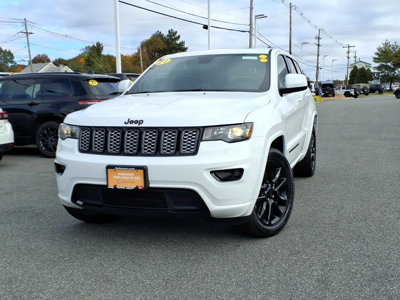 Certified Used 2021 Bright White Clearcoat Jeep Laredo X image 2
