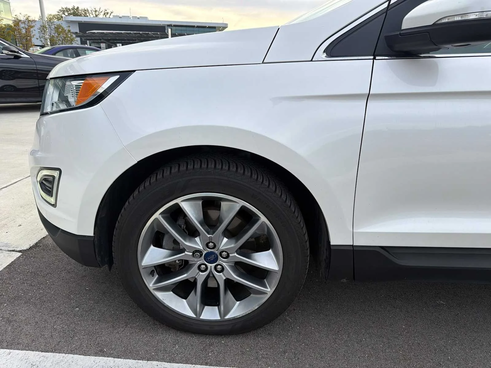 Used 2015 White Platinum Metallic Tri-Coat Ford Titanium image 2
