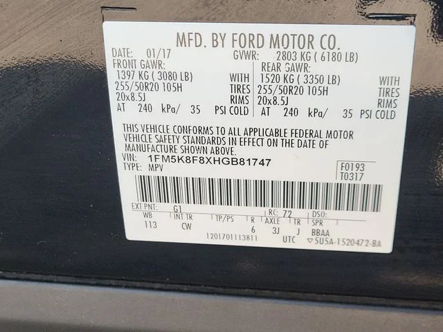 Used 2017 Shadow Black Ford Limited image 25