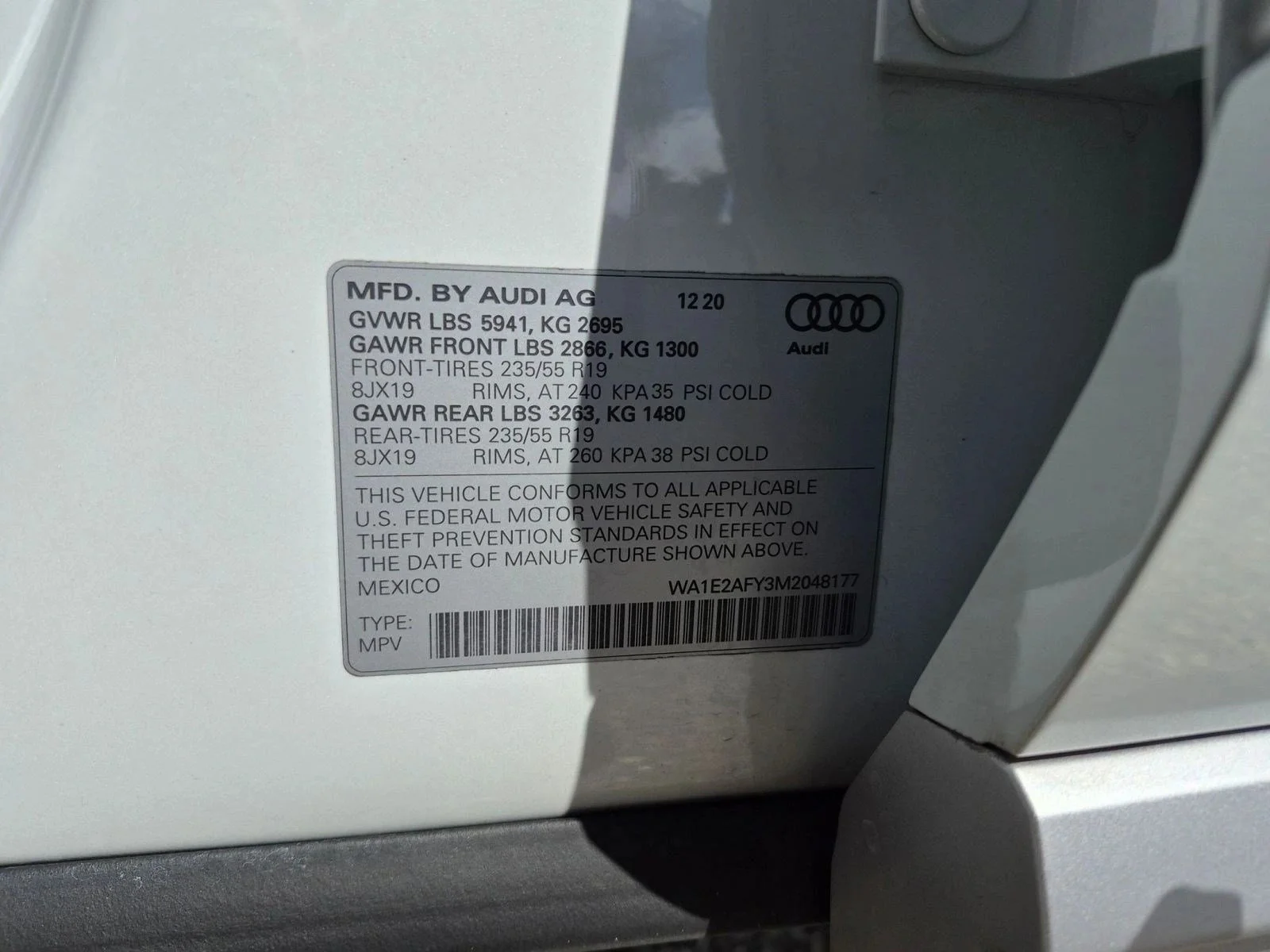 Used 2021 Glacier White Meta Audi Premium Plus image 17