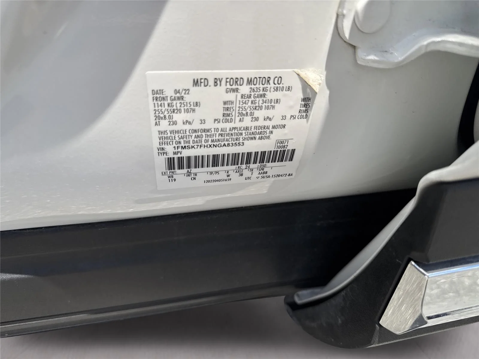 Used 2022 Star White Metallic Tri-Coat Ford Limited image 39