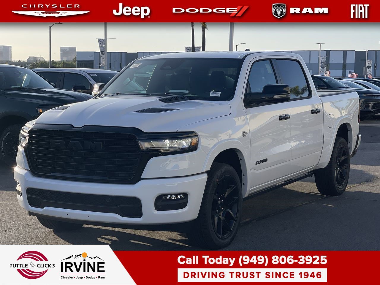 New 2026 Bright White Clear-Coat Exterior Paint RAM Laramie image 3