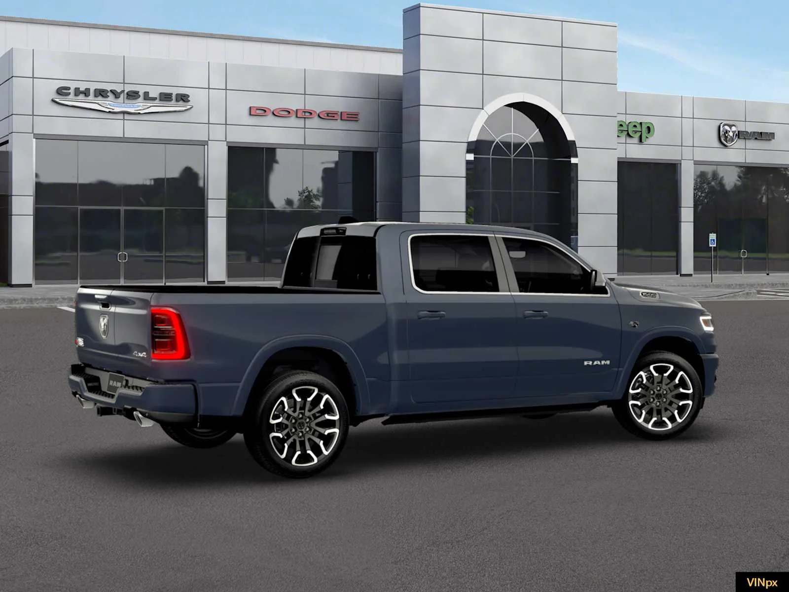 New 2026 Forged Blue Metallic Exterior Paint RAM Longhorn image 8