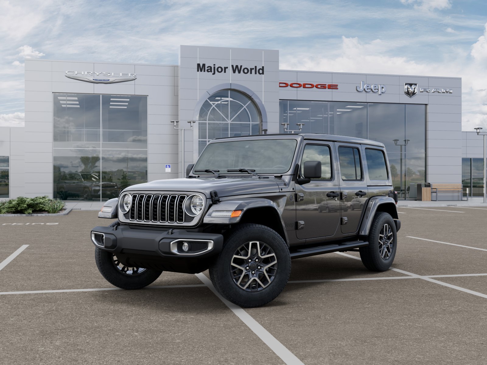 New 2026 Granite Crystal Metallic Clear-Coat Exterior Paint Jeep Sahara image 1