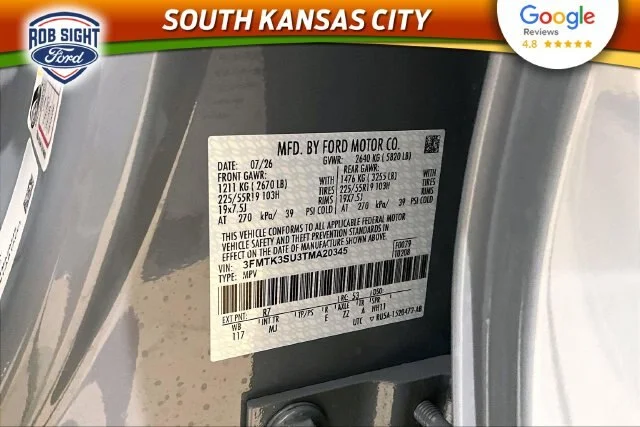 New 2026 Glacier Gray Metallic Tri-coat Ford Premium image 8