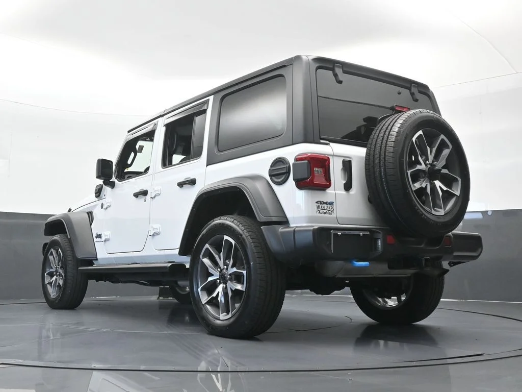 Used 2024 Bright White Clearcoat Jeep Sport S 4xe image 54