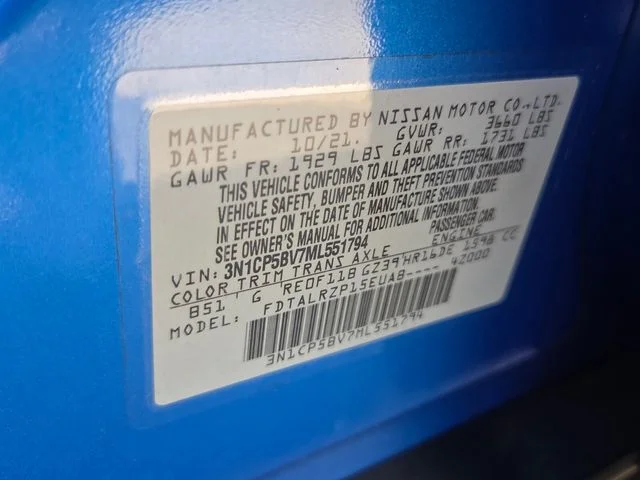 Used 2021 Blue Nissan S image 6
