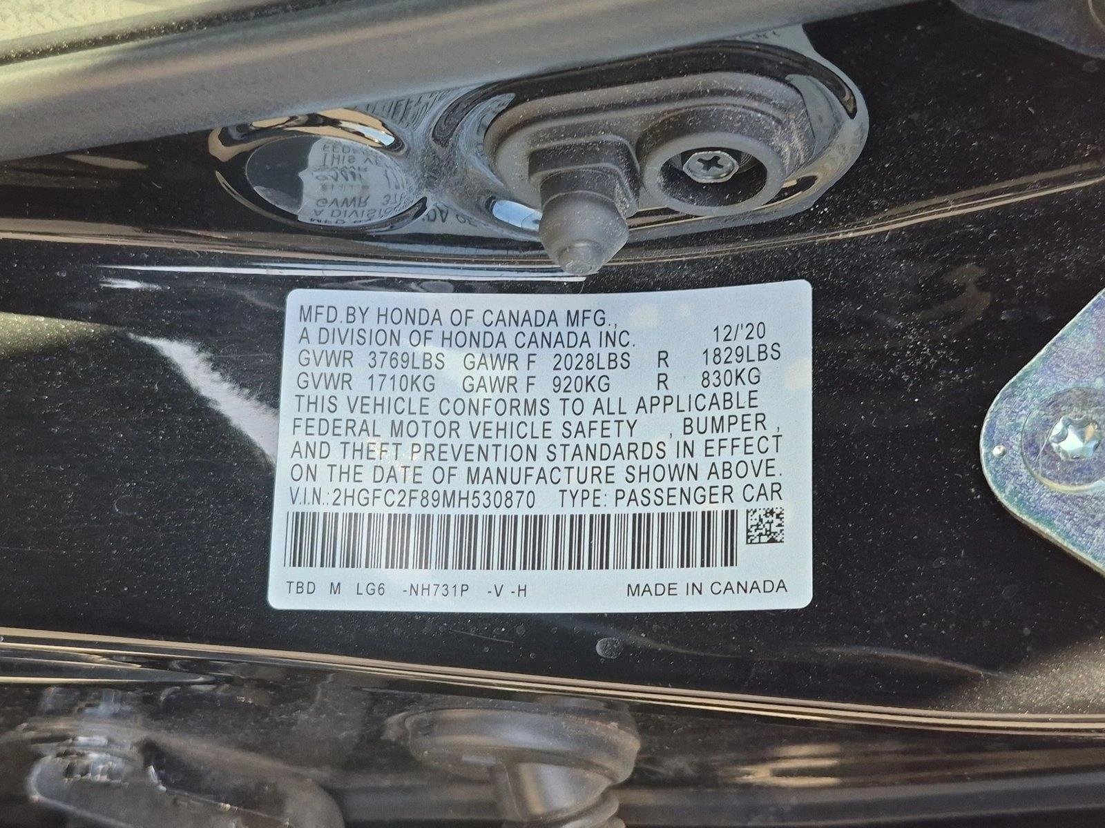 Used 2021 Black Honda Sport image 14