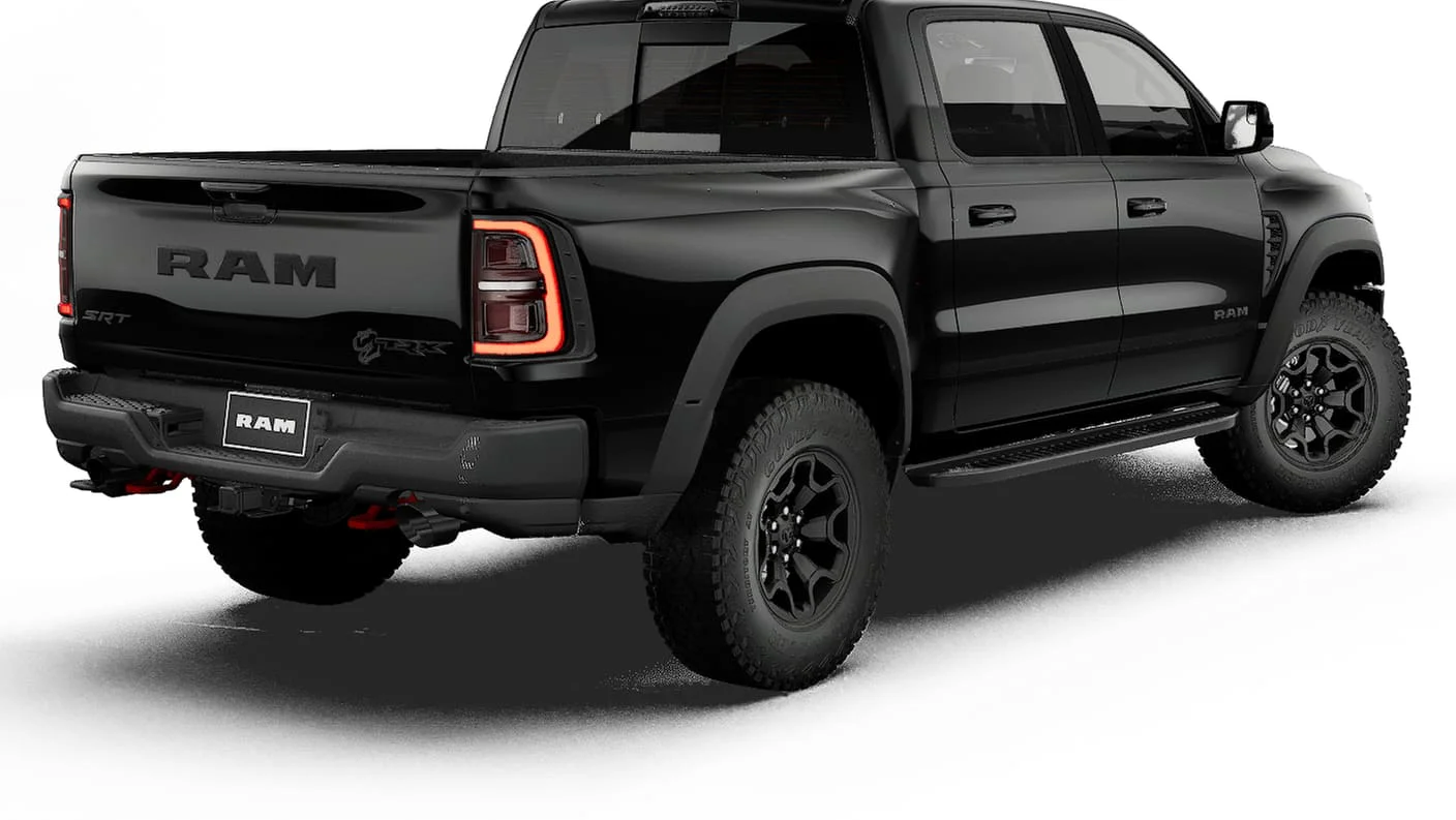 New 2027 Diamond Black Crystal Pearl-Coat Exterior Paint RAM TRX image 2
