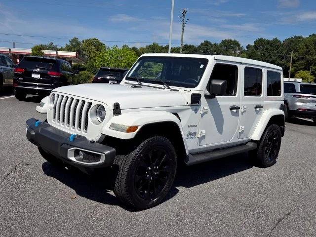 Used 2022 White Jeep Unlimited Sahara 4xe image 3