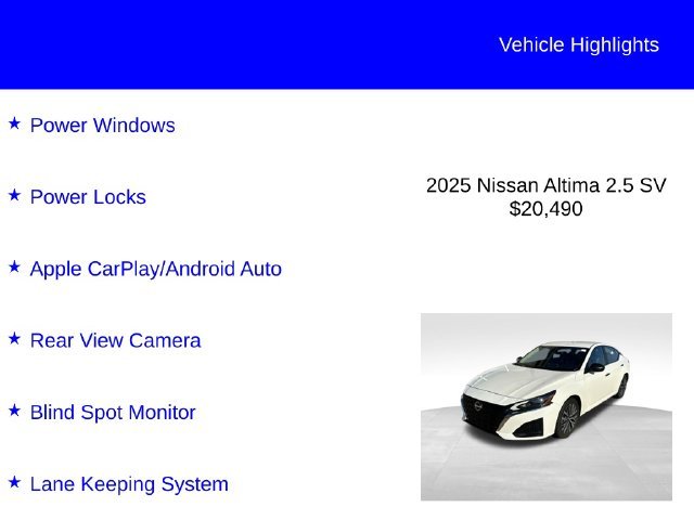 Used 2025 White Nissan 2.5 SV image 2