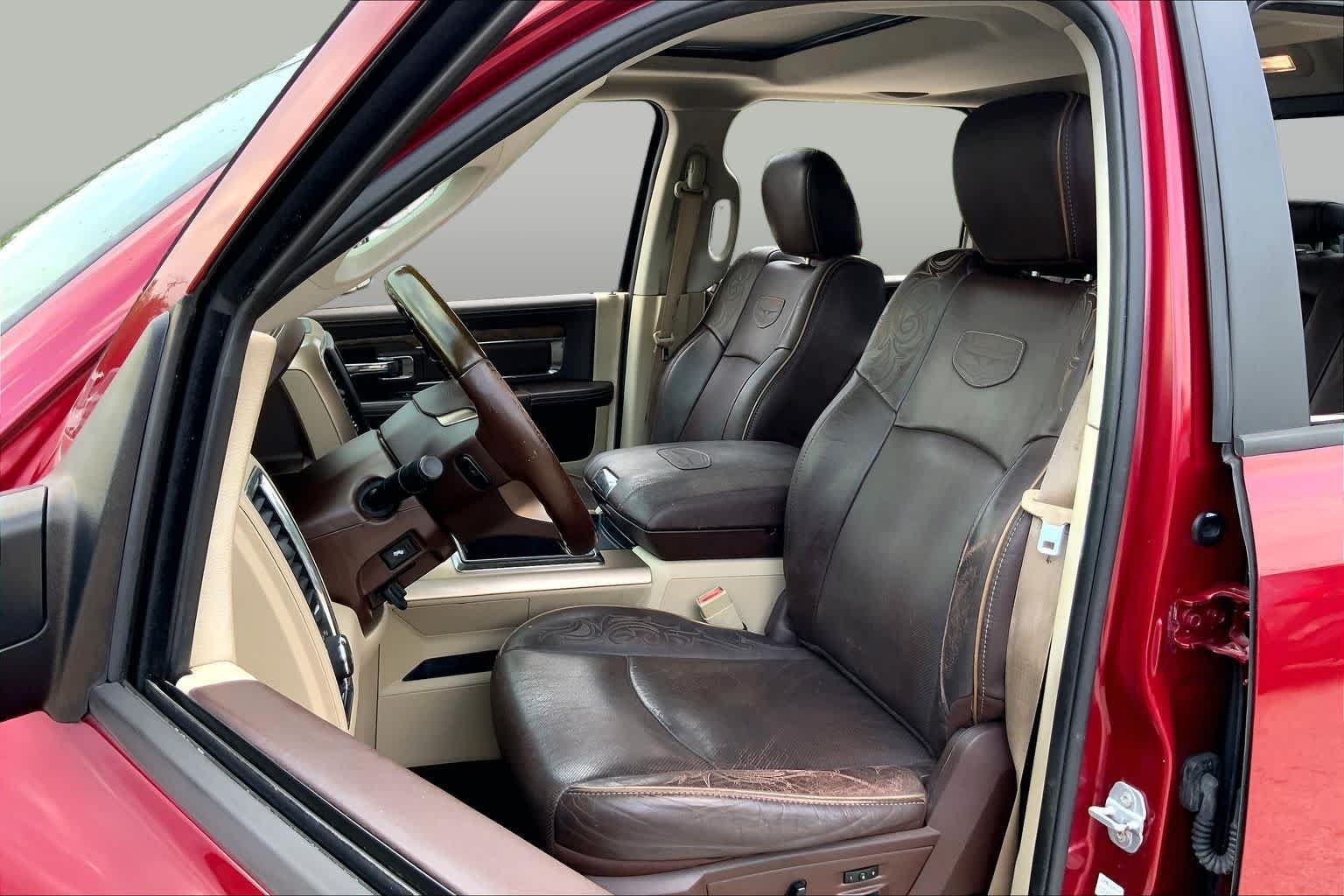 Used 2015 Deep Cherry Red Crystal Pearlcoat Ram Laramie Longhorn image 8