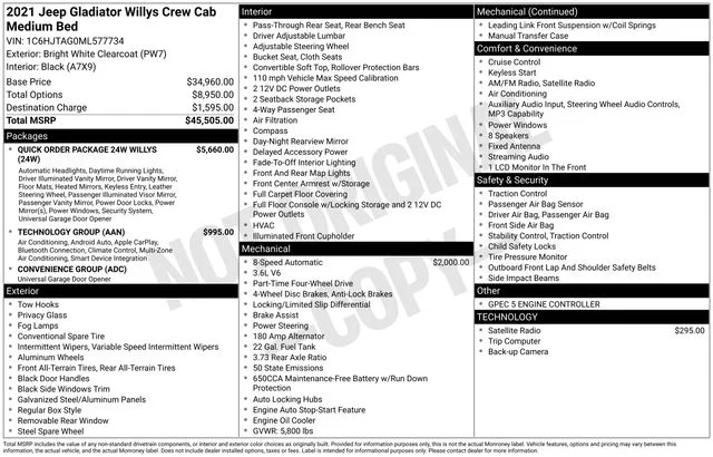 Used 2021 White Jeep Willys image 9