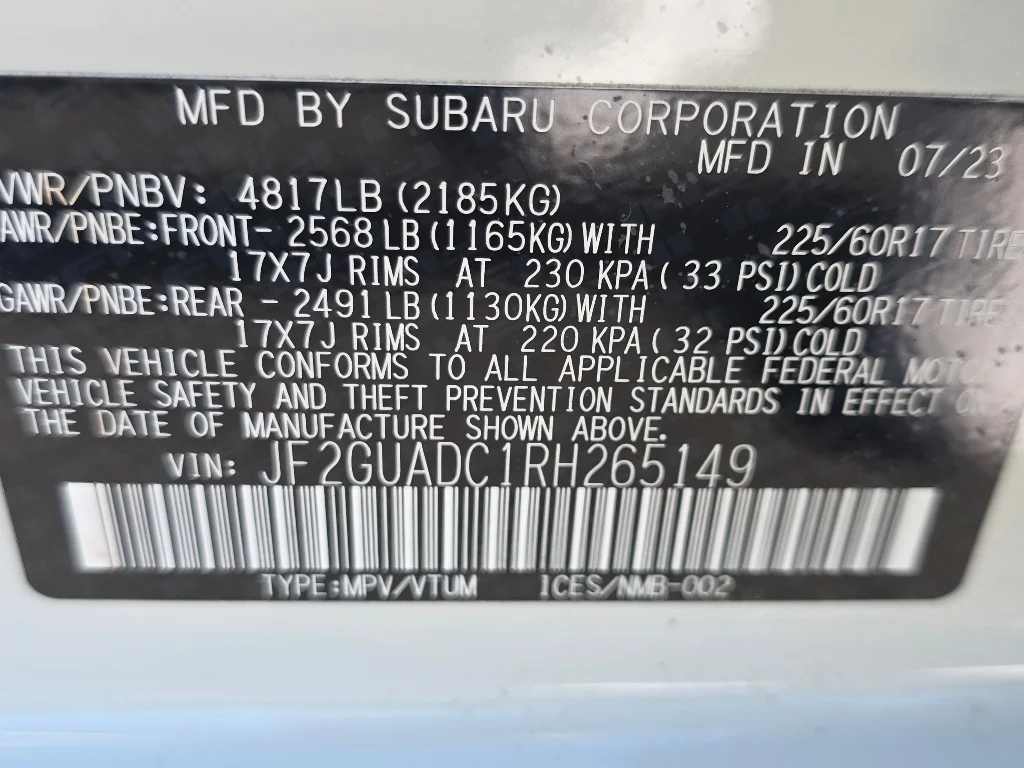 Certified Used 2024 White Subaru Premium image 36