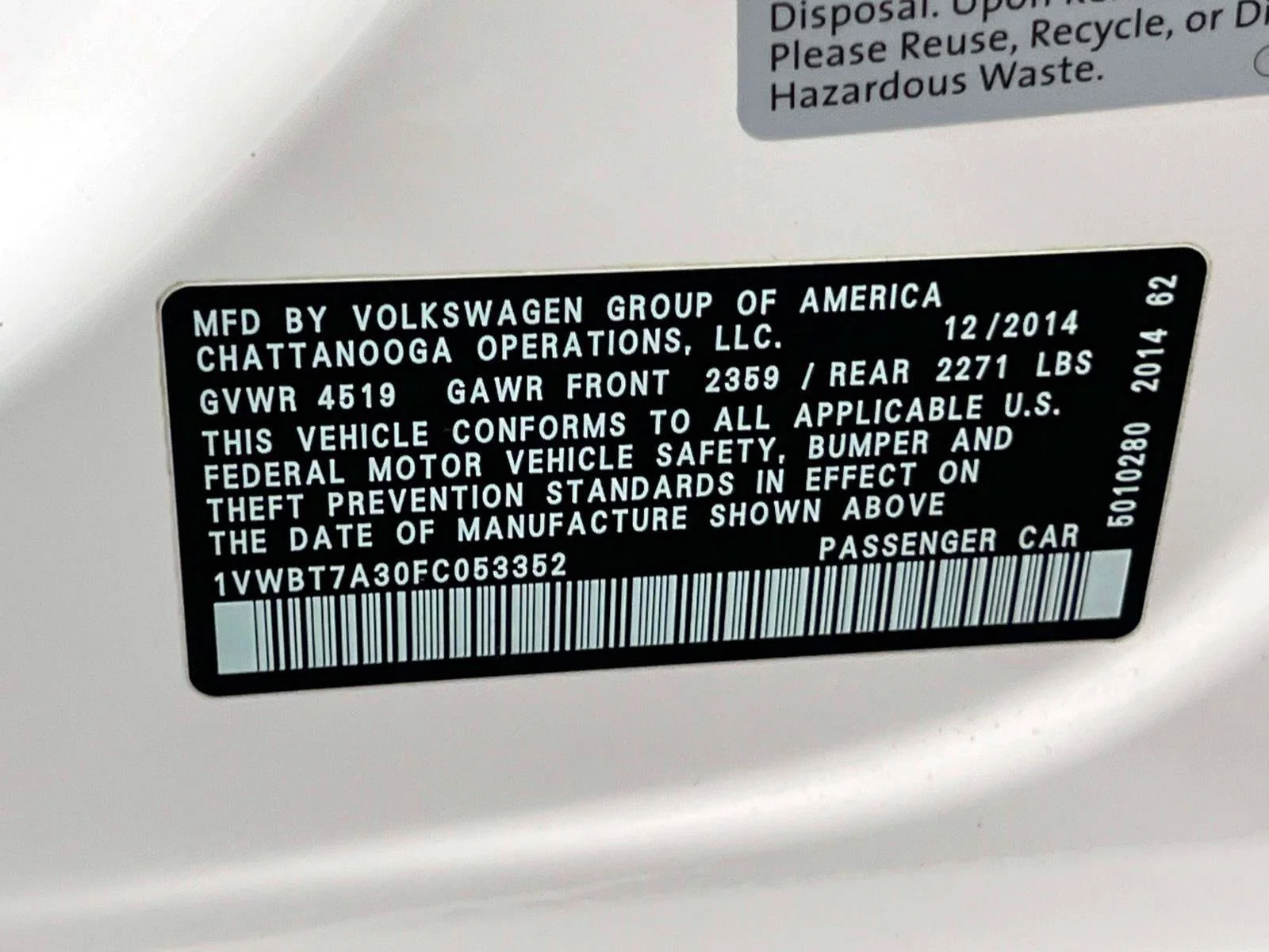 Used 2015 Candy White Volkswagen 1.8T SE image 19