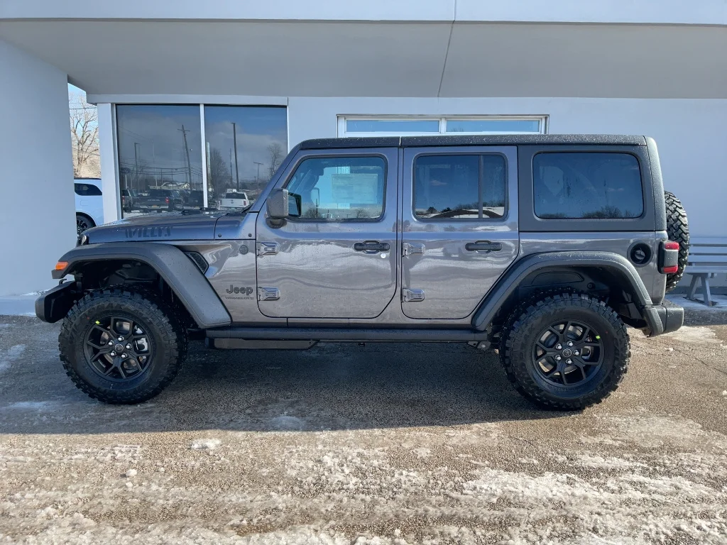 New 2026 Granite Crystal Metallic Clear-Coat Exterior Paint Jeep 4-Door Willys 4x4 image 4