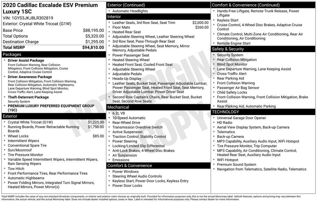 Used 2020 White Cadillac Premium image 6