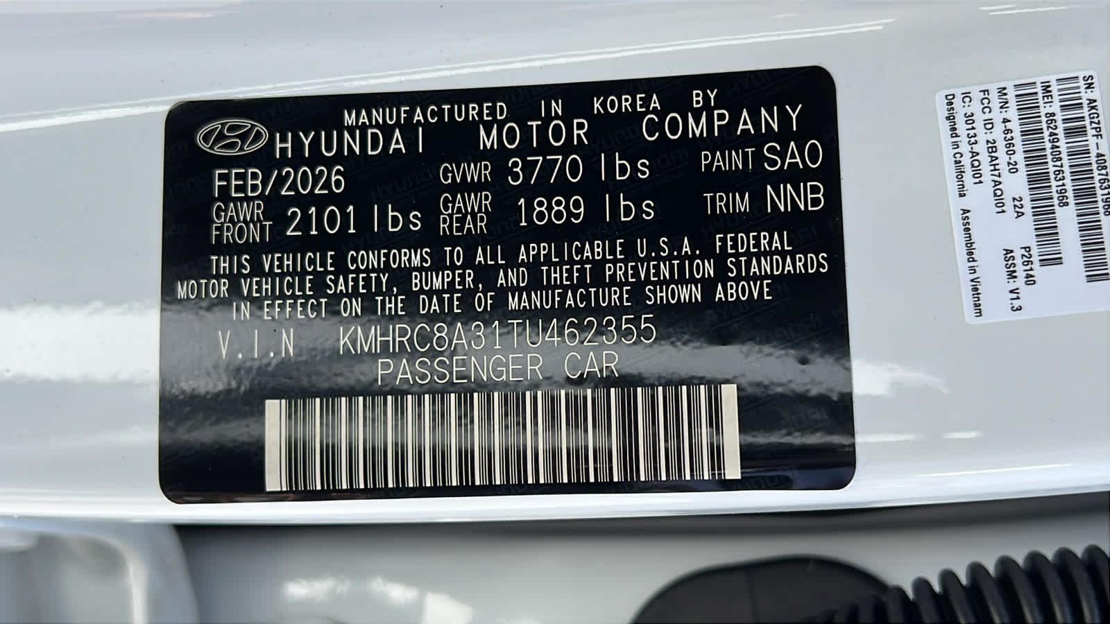 New 2026 Lunar White w/Black Roof Hyundai SEL w/Two-Tone Roof image 30