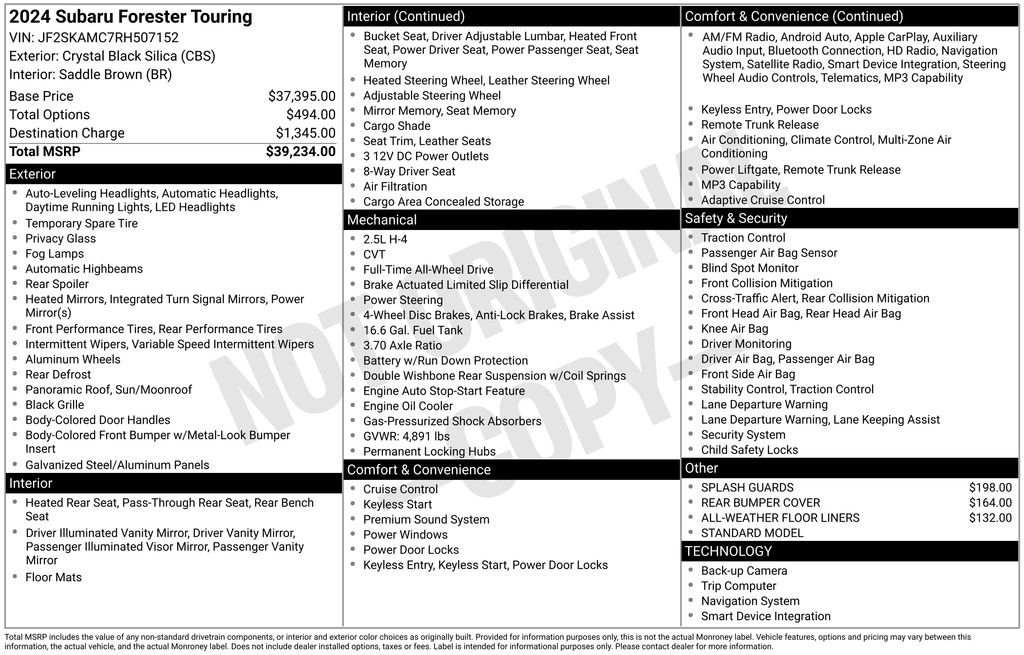 Used 2024 Black Subaru Touring image 42