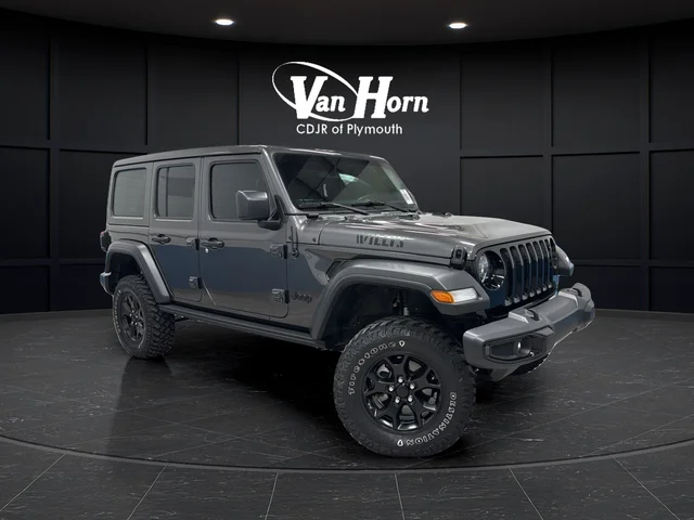 Used 2021 Granite Crystal Metallic Clearcoat Jeep Unlimited Willys image 1