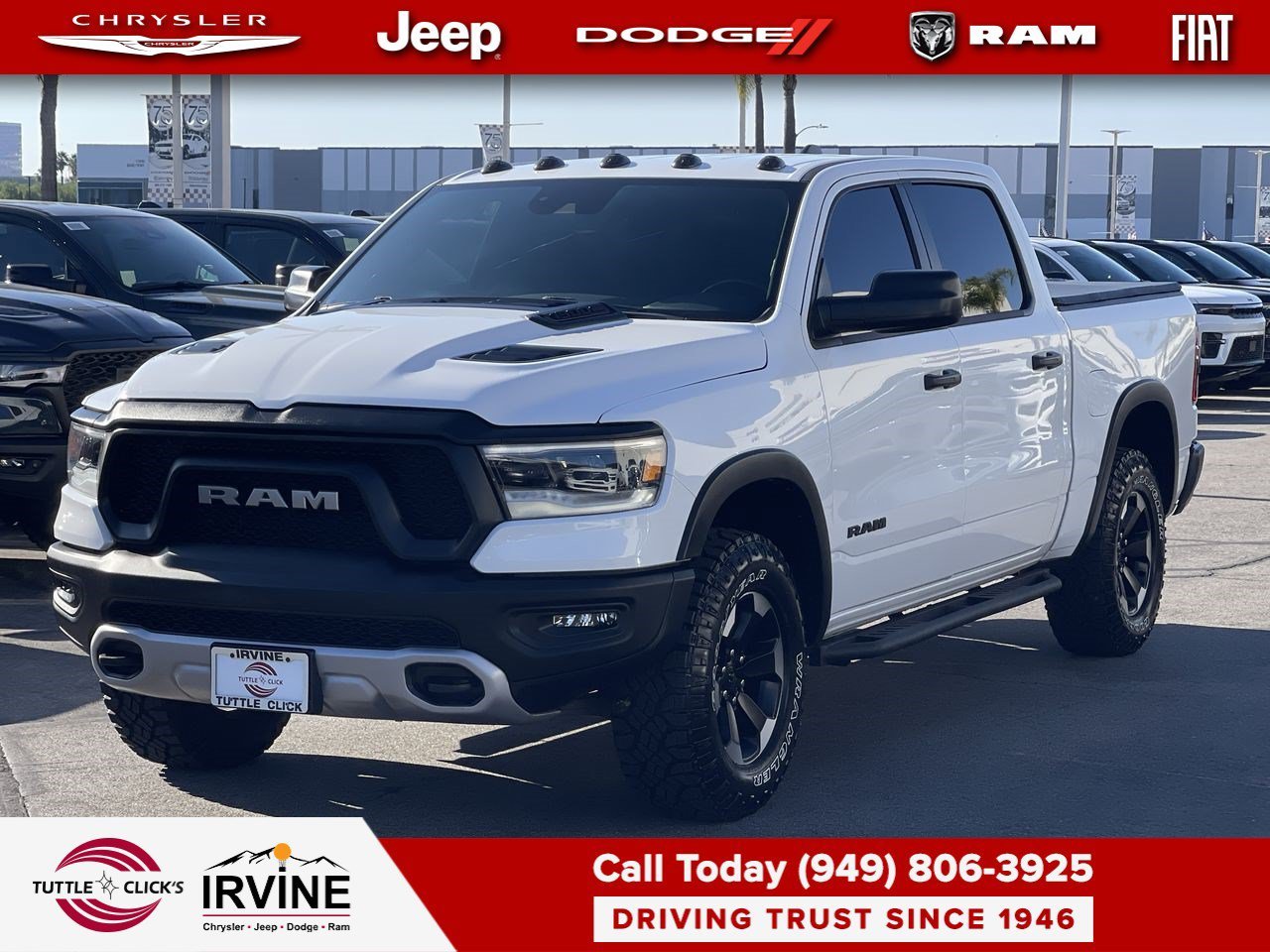 Used 2022 Bright White Clearcoat Ram Rebel image 3