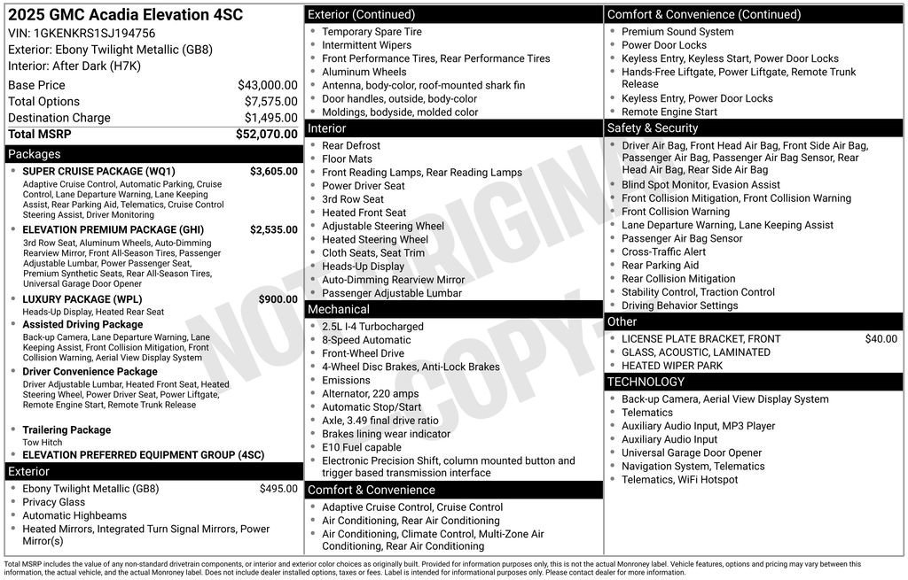 2025 GMC Acadia Elevation - Photo 16