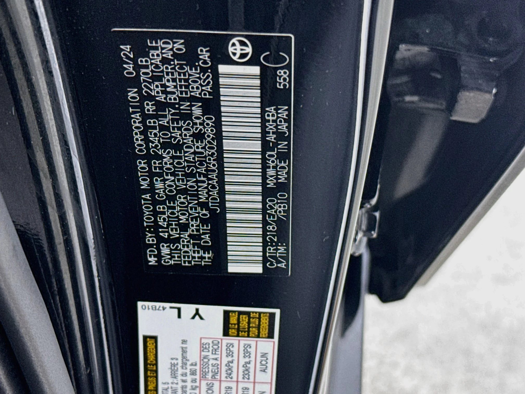 Used 2024 Midnight Black Metallic Toyota Limited image 30