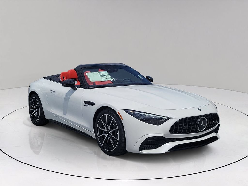 New 2027 MANUFAKTUR Moonlight White Metallic Mercedes-Benz AMG® SL 43 Roadster image 1