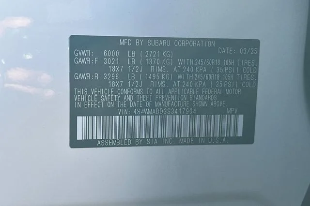 Certified Used 2025 White Subaru Premium image 24
