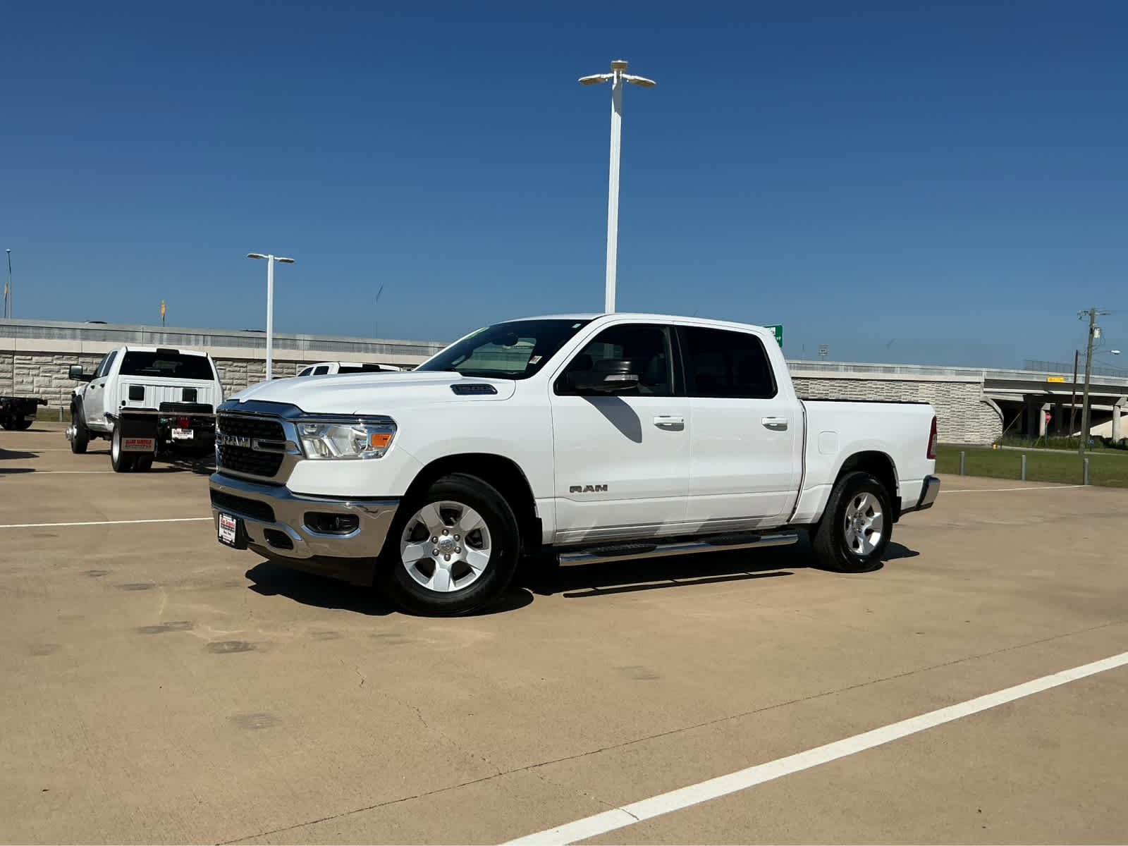 Used 2022 Bright White Clearcoat Ram Lone Star image 2