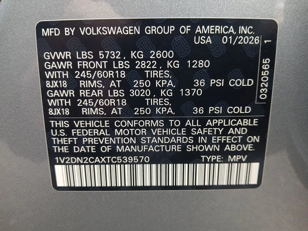 New 2026 Silver Volkswagen 2.0T SE image 28