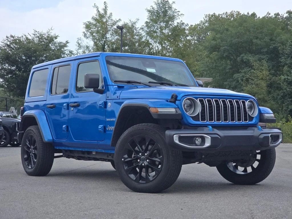 Used 2024 Blue Jeep Sahara 4xe image 2