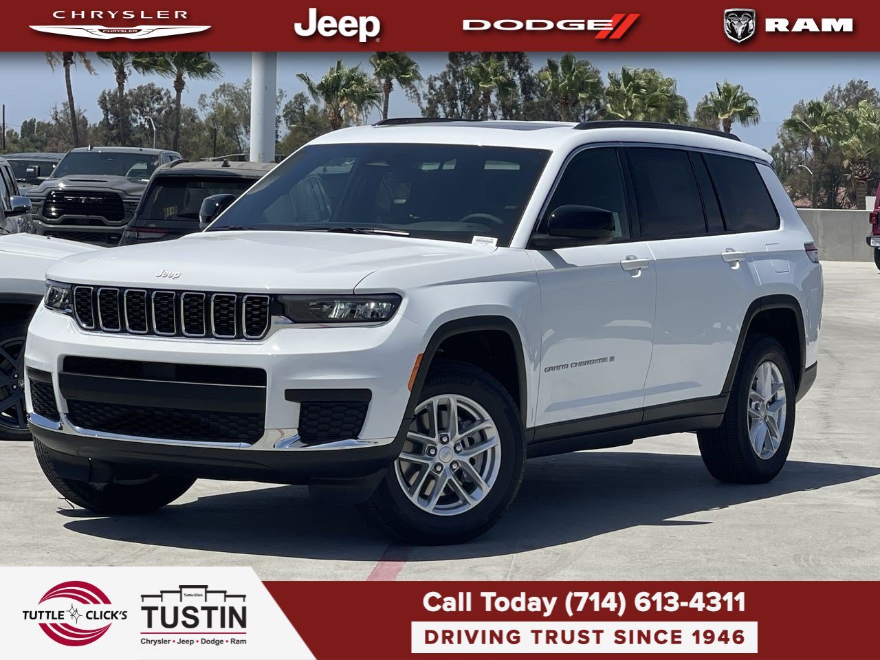 New 2026 Bright White Clear-Coat Exterior Paint Jeep Laredo X image 1