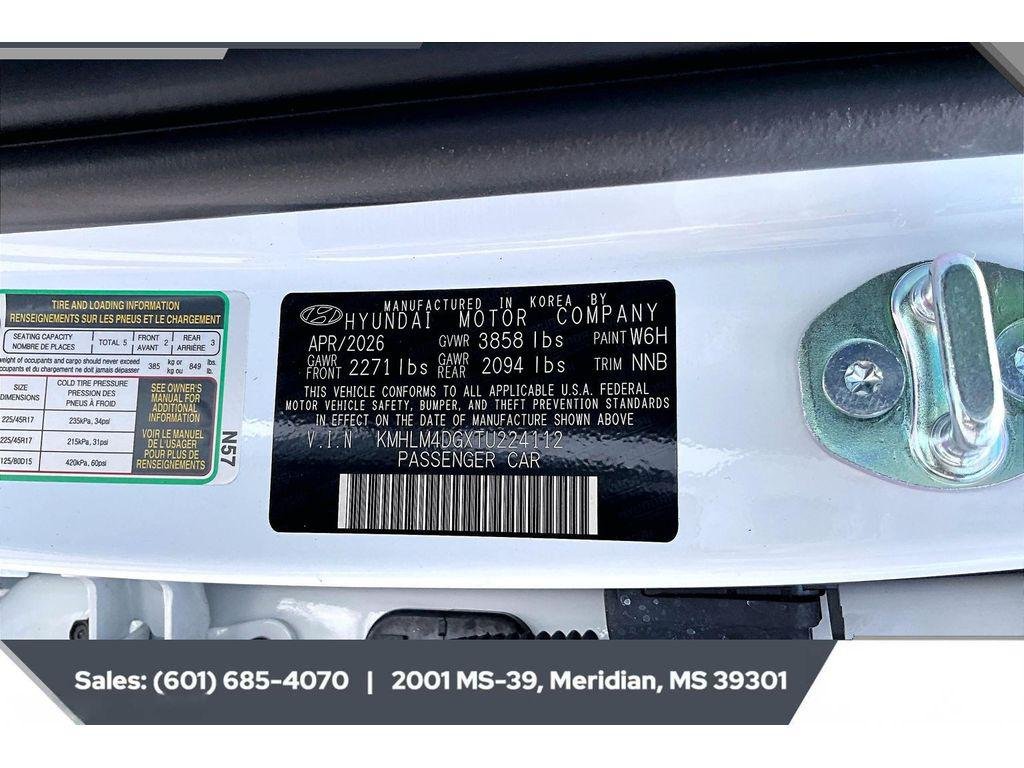 New 2026 SERENITY WHITE Hyundai SEL Sport image 11