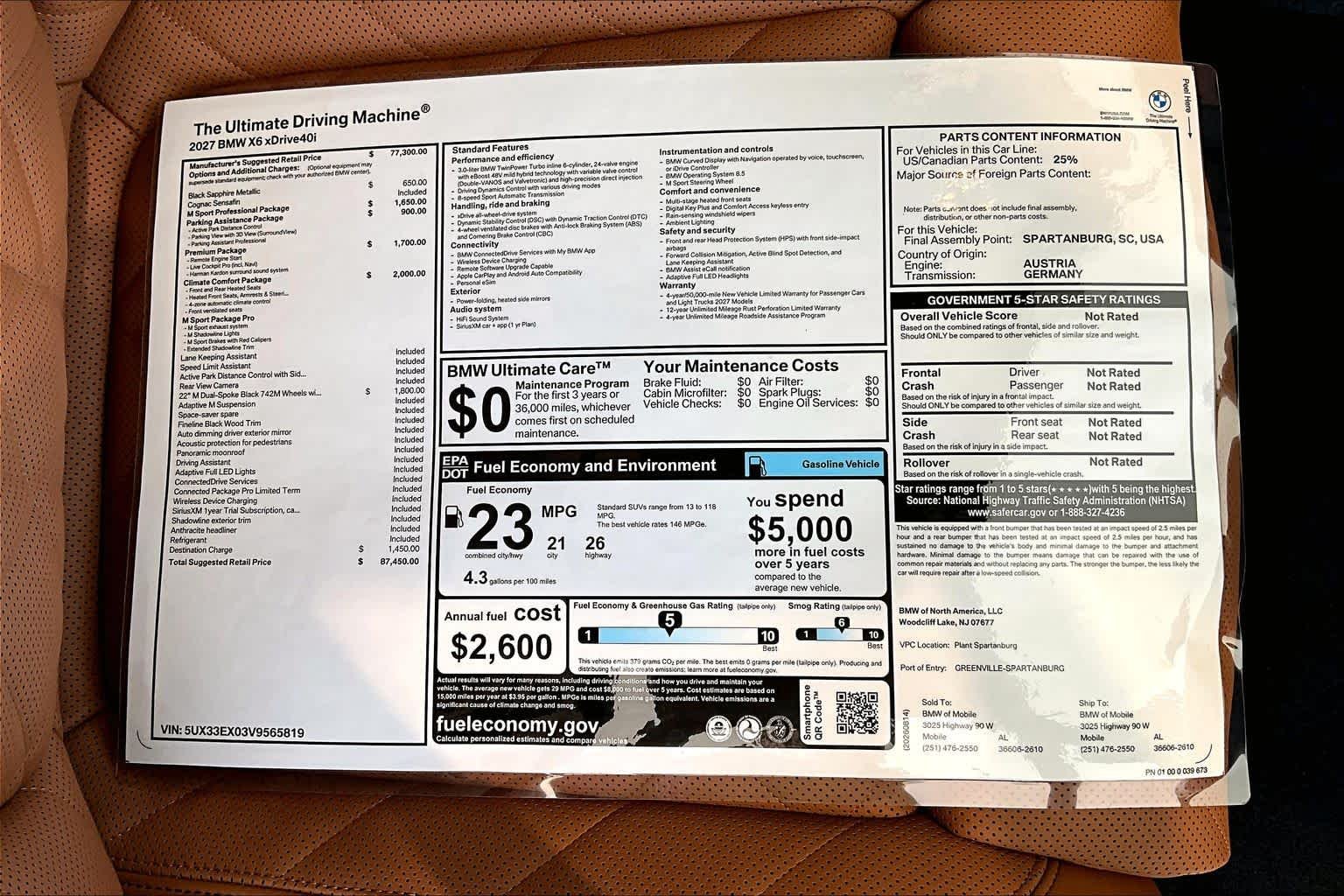 New 2027 Black Sapphire Metallic BMW xDrive40i image 19